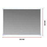 darrahopens Home & Garden > Bathroom Accessories Smart Mirror Bathroom with Bluetooth Vanity LED Lighted Wall Mirror 800x600mm