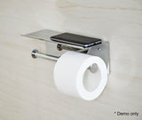 darrahopens Home & Garden > Bathroom Accessories Stainless Steel Double Toilet Paper Holder Towel Roll Tissue Rack Storage Shelf
