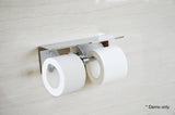 darrahopens Home & Garden > Bathroom Accessories Stainless Steel Double Toilet Paper Holder Towel Roll Tissue Rack Storage Shelf