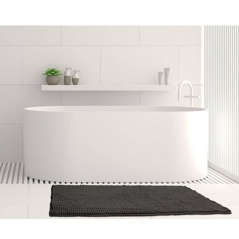 Darrahopens Home & Garden > Bathroom Accessories Toggle Microfiber Bath Mat Medium Charcoal