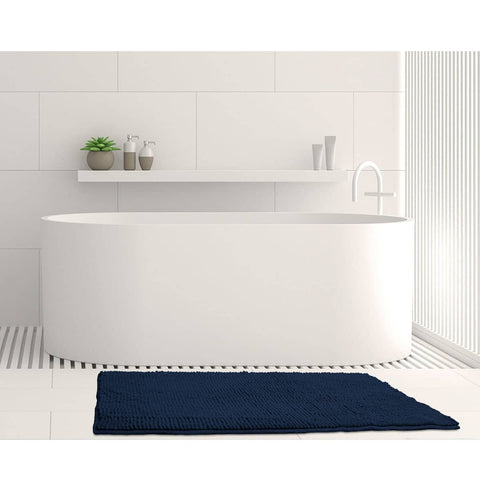 Darrahopens Home & Garden > Bathroom Accessories Toggle Microfiber Bath Mat Medium Navy
