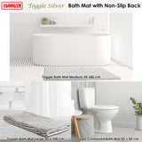 Darrahopens Home & Garden > Bathroom Accessories Toggle Microfiber Bath Mat Medium Silver