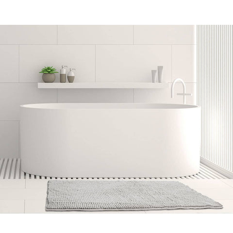 Darrahopens Home & Garden > Bathroom Accessories Toggle Microfiber Bath Mat Medium Silver
