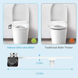 Darrahopens Home & Garden > Bathroom Accessories Toilet Bidet Seat Dual Nozzles Bidet Non Electric Toilet Water Sprayer Bathroom