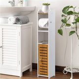 Darrahopens Home & Garden > Bathroom Accessories Toilet Paper Roll Holder for Bathroom with roller (Bamboo, 76cm)