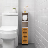Darrahopens Home & Garden > Bathroom Accessories Toilet Paper Roll Holder for Bathroom with roller (Bamboo, 76cm)