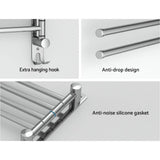 Darrahopens Home & Garden > Bathroom Accessories Towel Rail Rack Holder 4 Bars Wall Mounted Stainless Steel Swivel Hook