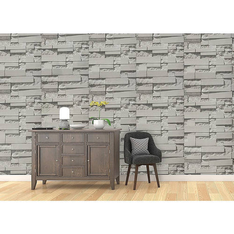 darrahopens Home & Garden > Bathroom Accessories Wallpaper Brick Pattern 3D Textured Non-woven Wall Paper Roll