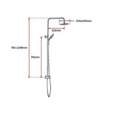 darrahopens Home & Garden > Bathroom Accessories WELS 8" Rain Shower Head Set Rounded Dual Heads Faucet High Pressure Hand Held