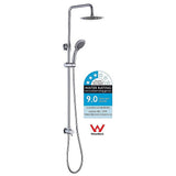darrahopens Home & Garden > Bathroom Accessories WELS 8" Rain Shower Head Set Rounded Dual Heads Faucet High Pressure Hand Held