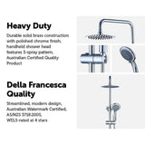 darrahopens Home & Garden > Bathroom Accessories WELS 8" Rain Shower Head Set Rounded Dual Heads Faucet High Pressure Hand Held
