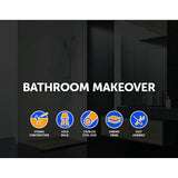 darrahopens Home & Garden > Bathroom Accessories WELS 8" Rain Shower Head Set Rounded Dual Heads Faucet High Pressure Hand Held