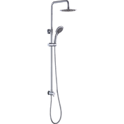 darrahopens Home & Garden > Bathroom Accessories WELS 8" Rain Shower Head Set Rounded Dual Heads Faucet High Pressure Hand Held