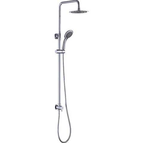 darrahopens Home & Garden > Bathroom Accessories WELS 8" Rain Shower Head Set Rounded Dual Heads Faucet High Pressure Hand Held