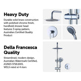 darrahopens Home & Garden > Bathroom Accessories WELS 8" Rain Shower Head Set Rounded Dual Heads Faucet High Pressure With Mixer