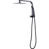 darrahopens Home & Garden > Bathroom Accessories WELS 8" Rain Shower Head Set Square Dual Heads Faucet High Pressure Hand Held