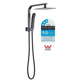 darrahopens Home & Garden > Bathroom Accessories WELS 8" Rain Shower Head Set Square Dual Heads Faucet High Pressure Hand Held