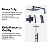 darrahopens Home & Garden > Bathroom Accessories WELS 8" Rain Shower Head Set Square Dual Heads Faucet High Pressure Hand Held
