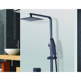 darrahopens Home & Garden > Bathroom Accessories WELS 8" Rain Shower Head Set Square Dual Heads Faucet High Pressure Hand Held