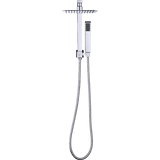 darrahopens Home & Garden > Bathroom Accessories WELS 8" Rain Shower Head Set Square Dual Heads Faucet High Pressure Hand Held