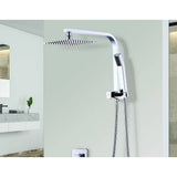 darrahopens Home & Garden > Bathroom Accessories WELS 8" Rain Shower Head Set Square Dual Heads Faucet High Pressure Hand Held