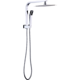 darrahopens Home & Garden > Bathroom Accessories WELS 8" Rain Shower Head Set Square Dual Heads Faucet High Pressure Hand Held