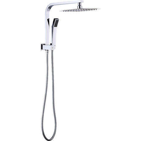 darrahopens Home & Garden > Bathroom Accessories WELS 8" Rain Shower Head Set Square Dual Heads Faucet High Pressure Hand Held