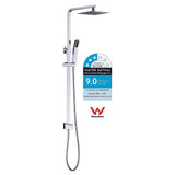darrahopens Home & Garden > Bathroom Accessories WELS 8" Rain Shower Head Set Square Dual Heads Faucet High Pressure Hand Held