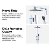 darrahopens Home & Garden > Bathroom Accessories WELS 8" Rain Shower Head Set Square Dual Heads Faucet High Pressure Hand Held