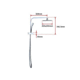 darrahopens Home & Garden > Bathroom Accessories WELS 8" Rain Shower Head Set Square Dual Heads Faucet High Pressure With Mixer