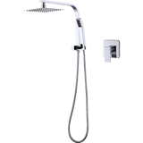 darrahopens Home & Garden > Bathroom Accessories WELS 8" Rain Shower Head Set Square Dual Heads Faucet High Pressure With Mixer