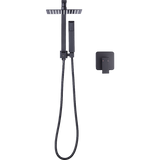 darrahopens Home & Garden > Bathroom Accessories WELS 8" Rain Shower Head Set Square Dual Heads Faucet High Pressure With Mixer