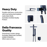 darrahopens Home & Garden > Bathroom Accessories WELS 8" Rain Shower Head Set Square Dual Heads Faucet High Pressure With Mixer