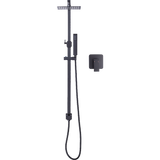 darrahopens Home & Garden > Bathroom Accessories WELS 8" Rain Shower Head Set Square Dual Heads Faucet High Pressure With Mixer