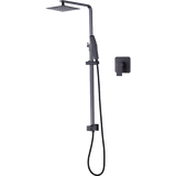 darrahopens Home & Garden > Bathroom Accessories WELS 8" Rain Shower Head Set Square Dual Heads Faucet High Pressure With Mixer