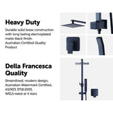 darrahopens Home & Garden > Bathroom Accessories WELS 8" Rain Shower Head Set Square Dual Heads Faucet High Pressure With Mixer