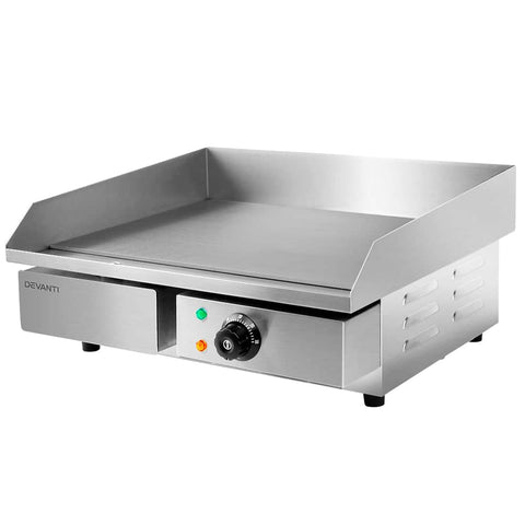 darrahopens Home & Garden > BBQ Devanti Commercial Electric Griddle BBQ Grill Pan Hot Plate Stainless Steel