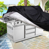 Darrahopens Home & Garden > BBQ EuroGrille Cover for 8 Burner Double Hood BBQ, Black