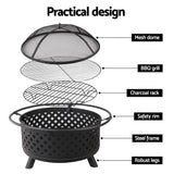 darrahopens Home & Garden > BBQ Fire Pit BBQ Grill Smoker Portable Outdoor Fireplace Patio Heater Pits 30"