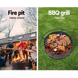 darrahopens Home & Garden > BBQ Fire Pit BBQ Grill Smoker Portable Outdoor Fireplace Patio Heater Pits 30"