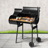darrahopens Home & Garden > BBQ Grillz 2-in-1 Offset BBQ Smoker - Black