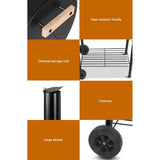darrahopens Home & Garden > BBQ Grillz 2-in-1 Offset BBQ Smoker - Black