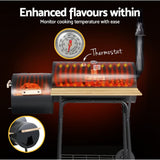 darrahopens Home & Garden > BBQ Grillz 2-in-1 Offset BBQ Smoker - Black
