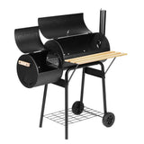 darrahopens Home & Garden > BBQ Grillz 2-in-1 Offset BBQ Smoker - Black