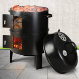 darrahopens Home & Garden > BBQ Grillz 3-in-1 Charcoal BBQ Smoker - Black