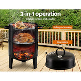 darrahopens Home & Garden > BBQ Grillz 3-in-1 Charcoal BBQ Smoker - Black
