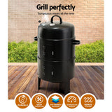 darrahopens Home & Garden > BBQ Grillz 3-in-1 Charcoal BBQ Smoker - Black