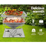 darrahopens Home & Garden > BBQ Grillz Camping Fire Pit BBQ Portable Folding Stainless Steel Stove Outdoor Pits