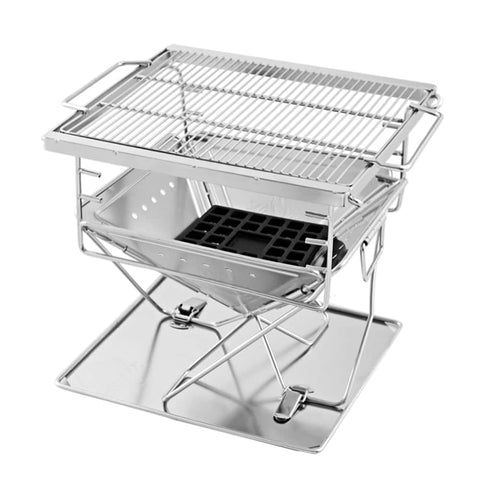darrahopens Home & Garden > BBQ Grillz Camping Fire Pit BBQ Portable Folding Stainless Steel Stove Outdoor Pits