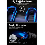 darrahopens Home & Garden > BBQ Grillz Portable Gas BBQ LPG Oven Camping Cooker Grill 2 Burners Stove Outdoor